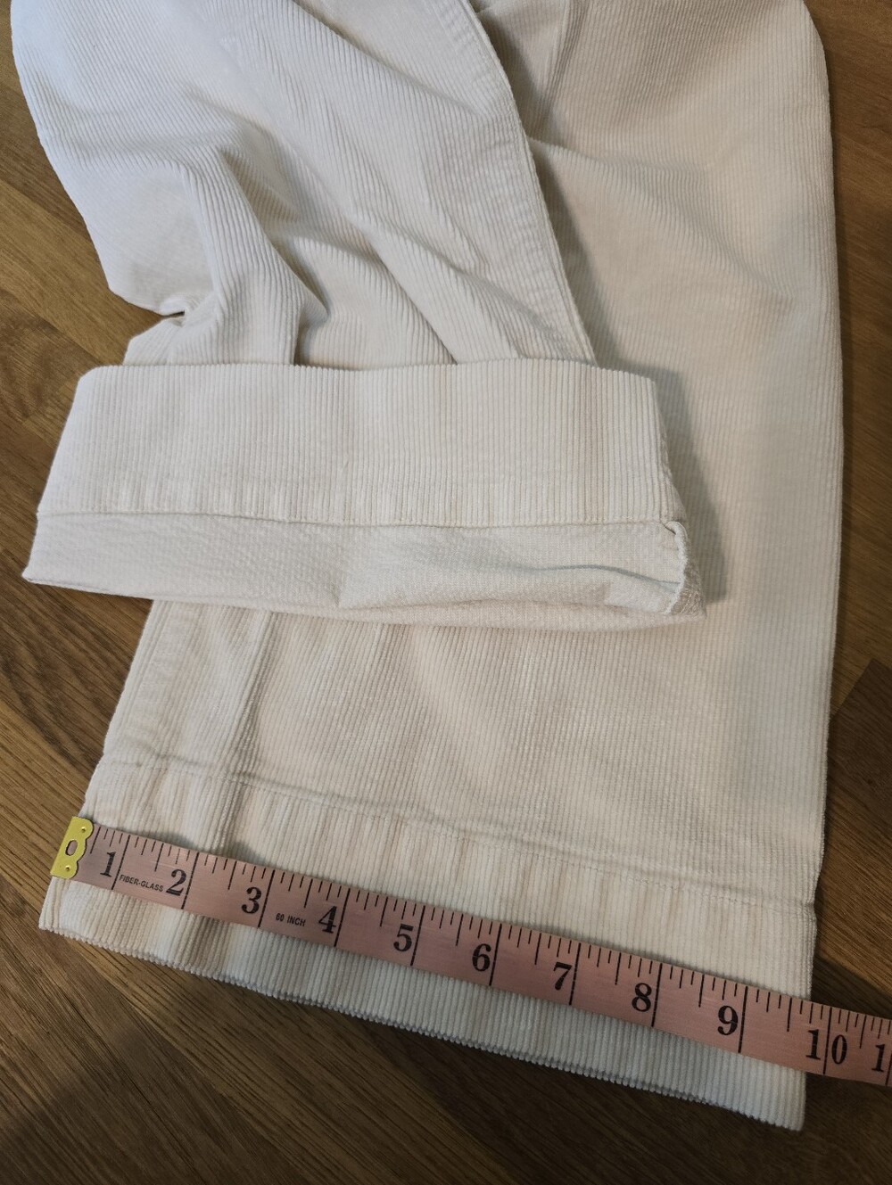 Maeve Anthropologie Colette Crop Pants Corduroy Wide Leg Trousers Cream 27 - Picture 12 of 12